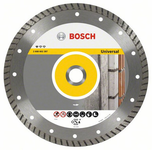 Круг алмазний Bosch Standard for Universal Turbo 180 x 22,23 x 2,5 x 10 mm (2608602396)