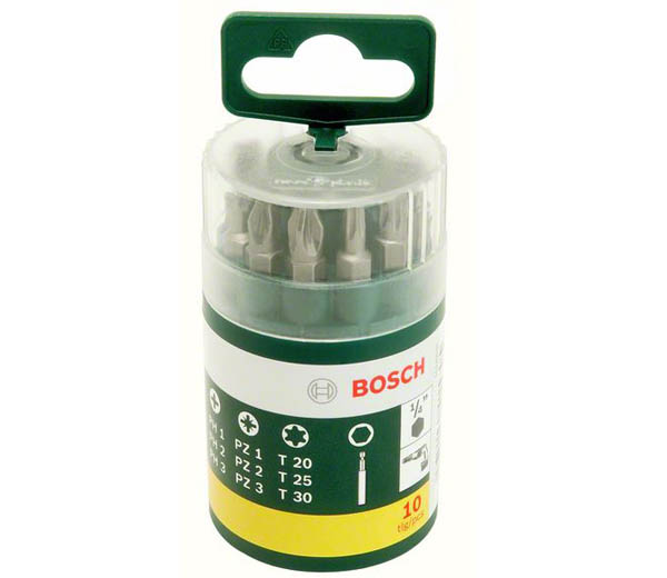 Набор бит Bosch 9 шт + магнитный держатель (2607019452)