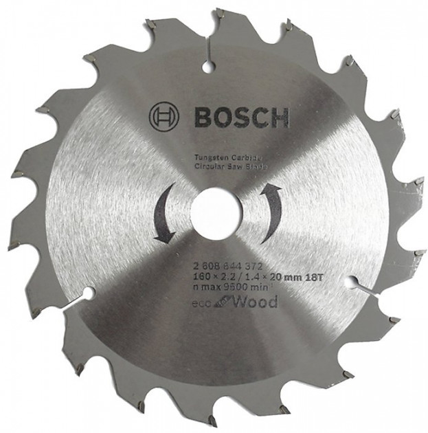 Пильный диск Bosch Eco for Wood 160x2,2x20-18T (2608644372) 