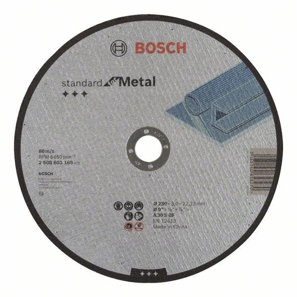 Круг отрезной Bosch Standard for Metal 230 х 3,0 мм (2608603168)