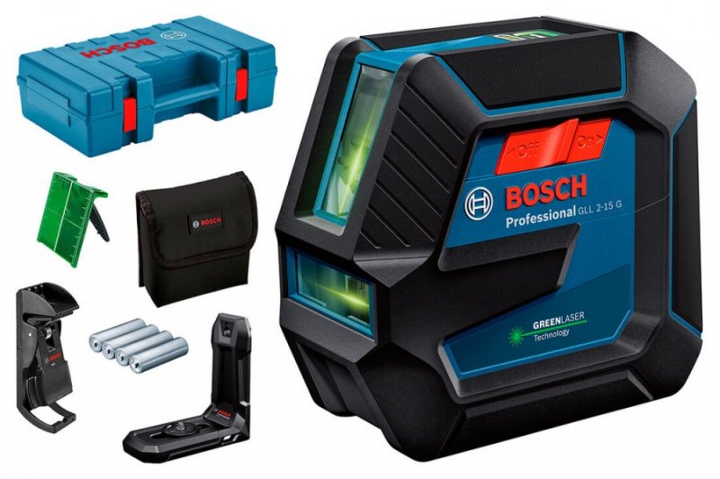 Лазерный нивелир Bosch GLL 2-15 G Professional в кейсе (0601063W02) 