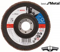 Круг шлифовальный лепестковый, Bosch K40 125 мм, Best for Metal