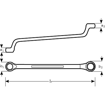 Гаечный ключ накидной,арт.2M-17-19 Bahco