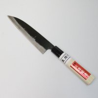 Нож кухонный Kurouchi 165 мм, 3 мм, Shirogami steel #2, HANAKUMAGAWA (4580149741096)