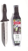 Нож-лопатка универсальный HORI-HORI резиновая рукоятка, нержавеющая сталь TOMITA, 190 мм, Nisaku (NJP800)