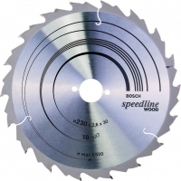 Пильный диск Bosch Speedline Wood 230×2,6×30 мм, 18 FZ/WZ (2608640804)