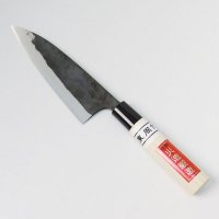 Нож кухонный Funayuki 165 мм, широкий, Shirogami steel #2, рукоятка магнолия, HANAKUMAGAWA (4580149741089)