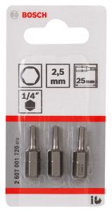 Набір біт Bosch Extra Hard HEX 2,5×25 мм, 3 шт.