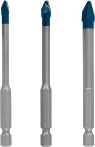 Набір свердел BOSCH EXPERT Hard Ceramic HEX-9, 5x90; 6x90; 8x90мм, 3 шт. (2608900595)