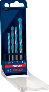 Набір універсальних свердел BOSCH EXPERT MultiConstruction CYL-9, 5,5/6/7/8 мм, 4 шт. (2608900650)