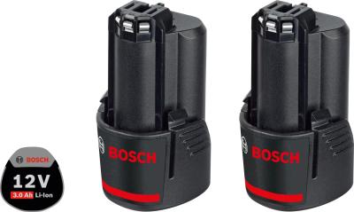 Набор из 2 аккумуляторных батарей Bosch Professional GBA 12 В 3,0 А·ч (1600A00X7D)
