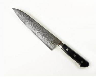Нож кухонный Gyuto (Шефский) 210 мм лезвие, VG10 Damascus, 61HRC, HONMAMON