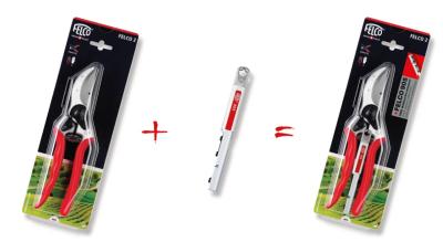 Садовий секатор FELCO 2 з точилкою Felco 905 в наборі