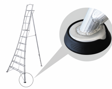 Гумова опора для драбини (Tripod) GSC/GSCS/GSD/GSU, діаметр 10,8 см, вага 0,13 кг,, HASEGAWA