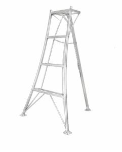 Драбина японська алюмінієва (Tripod) 120 см, вага 4,9 кг, 4-steps (серія STANDARD до 100кг, регулювання висоти задньої опори) HASEGAWA (Хасегава)