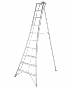 Драбина японська алюмінієва (Tripod) 300 см, вага 10,2 кг, 10-steps (серія STANDARD до 100кг, регулювання висоти задньої опори) HASEGAWA (Хасегава)