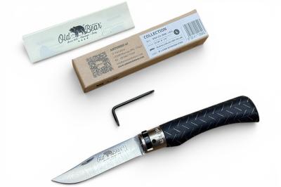 Ніж Antonini Old Bear L 21 см, рукоятка - ламінат та алюміній, сталь - W 1.4060, больстер - нікельована латунь, арт.9307/21NHK