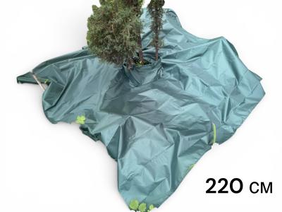 Килимок для стрижки рослин 220×220 см з полієстеру Oxford 85D на затяжках та липучках (зелений)
