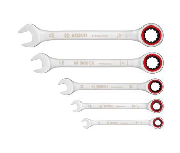 Набір гайкових ключів з храповиком, 5 шт Bosch (1600A02Z3D)