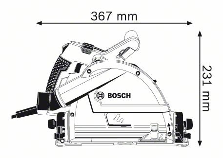 Занурювальна дискова пилка Bosch GKT 55 GCE Professional (картонна упаковка)  фото 2