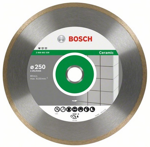 Коло алмазне Bosch Standard for Ceramic 250 x 30/25,40* x 1,6 x 7 mm (2608602539)