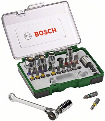 Набір біт Bosch 27 шт ключ тріскачка (2607017160)