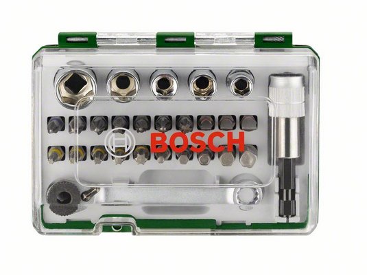 Набір біт Bosch 27 шт ключ тріскачка (2607017160) фото 2
