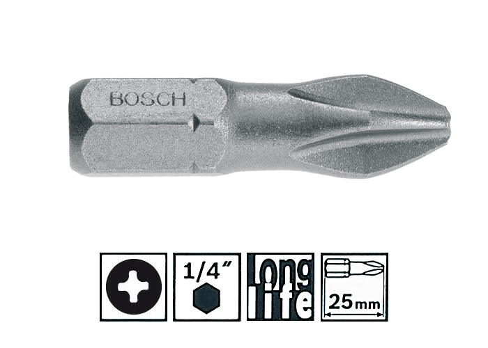 Насадка-біта Bosch Extra Hart PH1 (2607001510)  фото 1