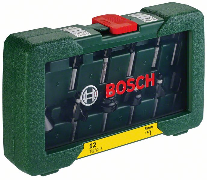 Фрези по дереву набори, Bosch 12 шт (2607019466)