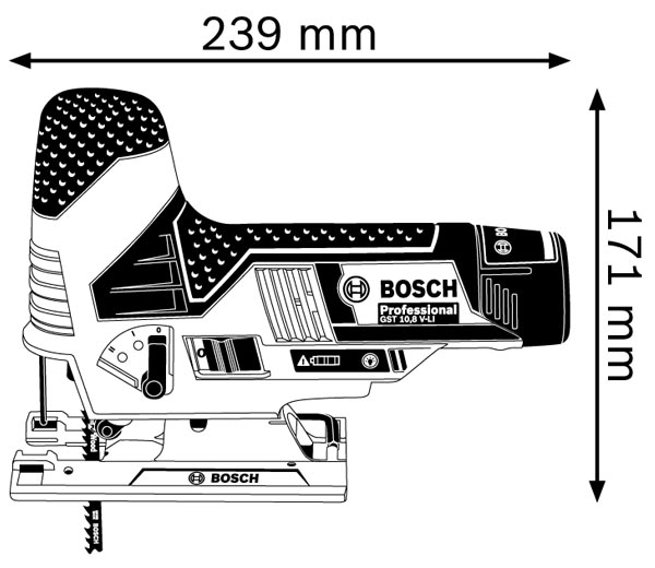 Лобзик акумуляторний Bosch GST 12V-70 (06015A1001) (без АККУ. та ЗУ)  фото 4