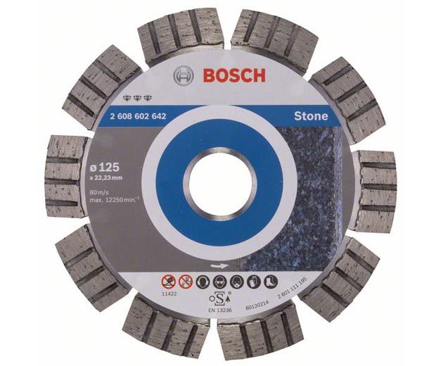 Коло алмазне Bosch Best for Stone 125 x 22,23 x 2,2 x 12 mm (2608602642) фото 1