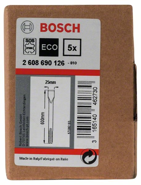 Плоське зубило Bosch (2608690126) SDS-max, 25Х600 мм, 5 шт  фото 2
