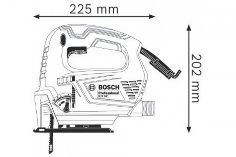 Лобзик Bosch GST 700 Professional (06012A7020)  фото 3