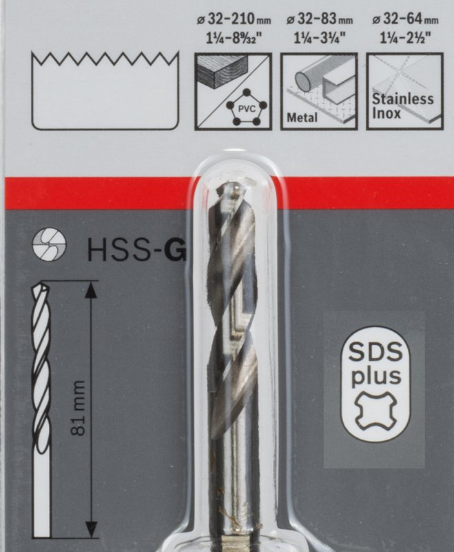 Адаптер для коронок Bosch SDS-Plus 32-210 мм (2609390036)  фото 2
