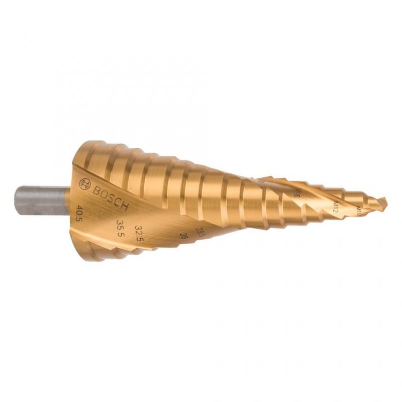 Ступенчатое сверло Bosch HSS-TiN, 16 ступ., М10-М40 (2608587434) 