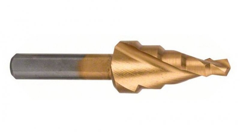 Ступенчатое сверло Bosch HSS-TiN, 5 ступ., 4-12 мм, 6 мм (2608587429) 