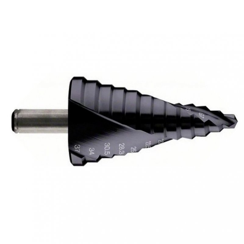 Ступенчатое сверло Bosch HSS-AlTiN, 12 ст., 6-37 мм, PG7-PG2 (2608588072) 