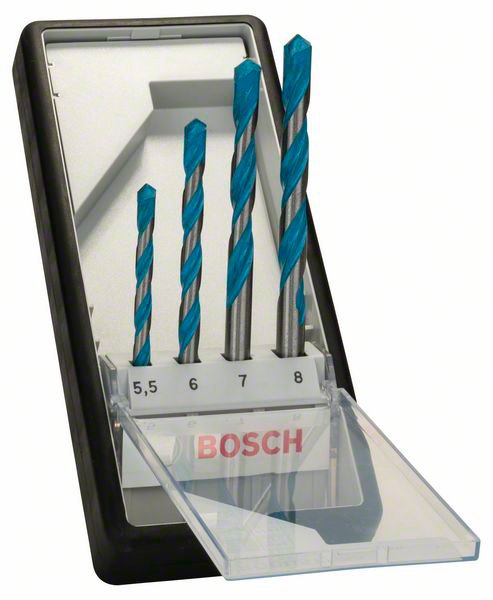 4 свердла Bosch CYL-9 Multi Construction, 5,5/6/7/8 мм (2607010522) 