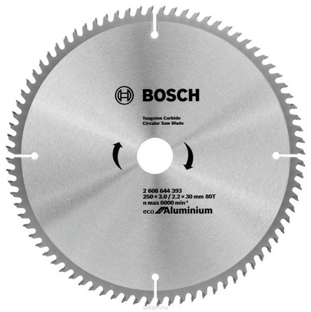 Пильний диск Bosch Eco for Aluminium 250x3x30-80T (2608644393) 