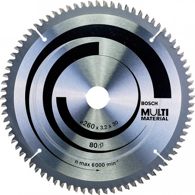 Пильний диск Bosch Multi Material 260×3,2×30 мм, 80 HTLCG (2608641204) 
