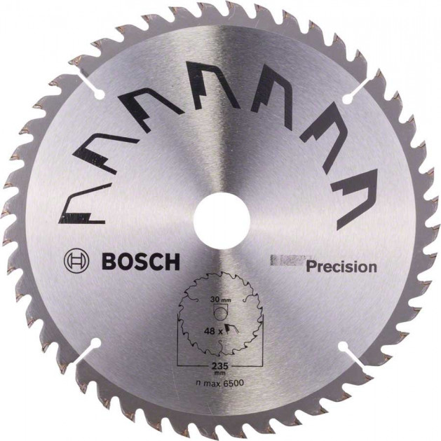 Пильний диск Bosch Precision 235х30/25х2,5 мм 48 зубців (2609256877)  фото 1