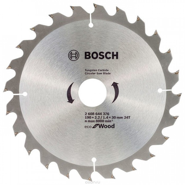 Пильний диск Bosch Eco for Wood 190x2,2x30-24T (2608644376) 