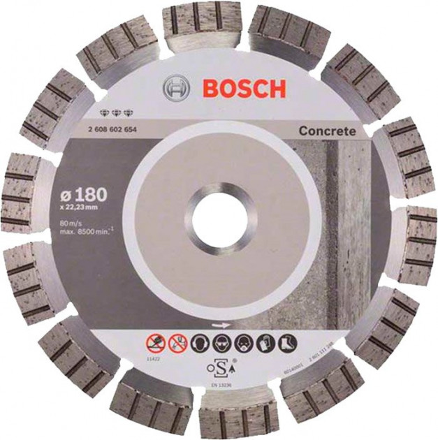 Діамантове коло Bosch Best for Concrete, 180×22,23×2,4 мм (2608602654)  фото 1