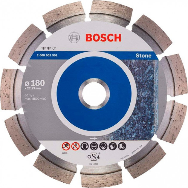 Діамантове коло Bosch Expert for Stone, 180×22,23×2,4 мм (2608602591)  фото 1