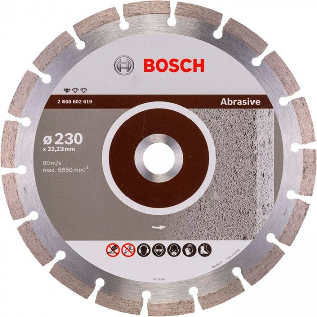 Діамантове коло Bosch Standard for Abrasive, 230×22,23×2,3 мм (2608602619)  фото 1