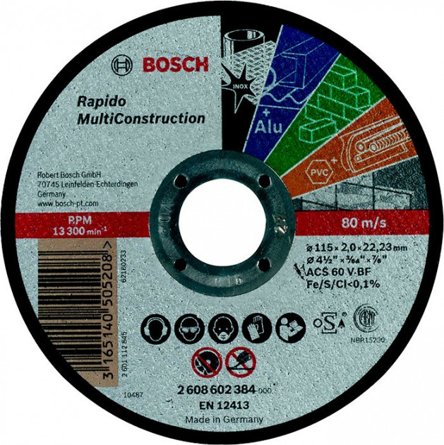 Коло відрізне Bosch Expert for Inox 115×2 мм (2608600093) 