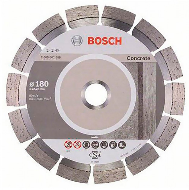 Діамантове коло Bosch Expert for Concrete, 180×22,23×2,4 мм (2608602558)  фото 1