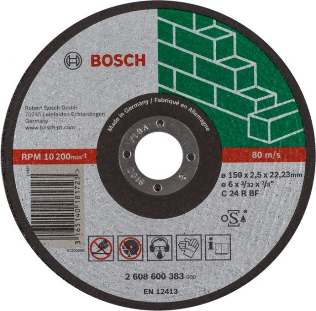 Круг отрезной Bosch Expert for Stone прямой 150×2,5 мм (2608600383) 