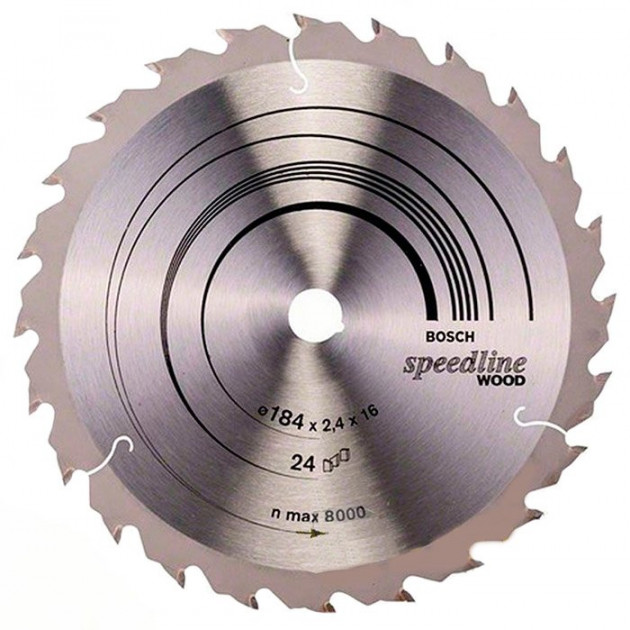 Пильний диск Bosch Speedline Wood 184×2,4×16 мм, 24 FZ/WZ (2608640795) 