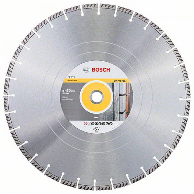 Діамантовий диск Bosch Standard for Universal, 450x25,4x3,6x10 мм (2608615074)  фото 1